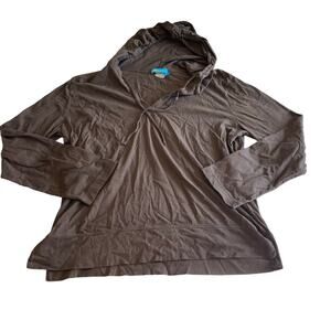 Fresh Produce Brown Cotton Hooded Top Sz XXL Lounge Soft Casual